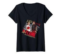 Mujer Disney Zombies 4 Nova and Victor A New Flame Official Camiseta Cuello V