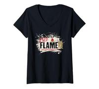 Mujer Disney Zombies 4 Nova & Victor A New Flame Silhouette Camiseta Cuello V