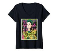 Mujer Disney ZOMBIES Zed "Let Me De-Compose Myself" Pop Art Style Camiseta Cuello V