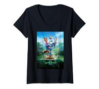 Mujer Disney Zootropolis 2 Nick Judy Gary Russ Marsh Market Poster Camiseta Cuello V