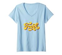Mujer Distressed Soul Music Retro 80s Disco - Vintage Style Funk Camiseta Cuello V