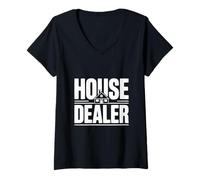 Mujer Distribuidor de Casas Humor Divertido de inversión inmobiliaria Camiseta Cuello V