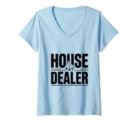 Mujer Distribuidor de Casas Humor Divertido de inversión inmobiliaria Camiseta Cuello V