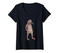 Mujer Diversión Etiopía Kenia Somalia África Desnudo Mole Rata Topo Camiseta Cuello V