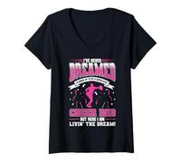 Mujer Divertida Animadora papá Padre animar papá Que Nunca he soñado Camiseta Cuello V