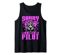 Mujer Divertida Avión Piloto Camiseta sin Mangas
