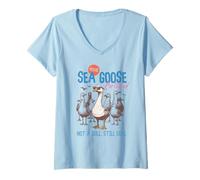 Mujer Divertida camisa de ganso marino "Not a Gull Still Cool" Humor Bird Fun Camiseta Cuello V