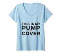 Mujer Divertida Camiseta This Is My Pump Cover para Gimnasio y Levantamiento Camiseta Cuello V