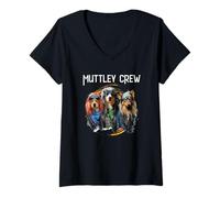 Mujer Divertida Diadema para Perros Dog Lover Muttley Crew Camiseta Cuello V