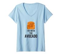 Mujer Divertida Fiesta de Disfraces de Halloween de I'm with The Avocado Toast Camiseta Cuello V