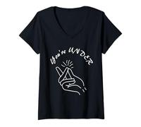 Mujer Divertida hipnosis de fiesta que estás bajo diseño Camiseta Cuello V