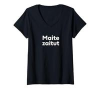 Mujer Divertida Palabra Vasca I Love You Camiseta Cuello V