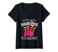 Mujer Divertida planta de sarracenia para niños amantes de las plantas carnívoras Camiseta Cuello V