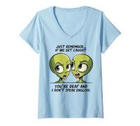 Mujer Divertida Ropa de Humor de Guilty Alien Duo, Solo Recuerda los dichos Camiseta Cuello V