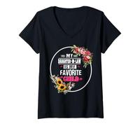 Mujer Divertida Suegra, mi Hija es un niño Favorito Camiseta Cuello V