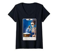 Mujer Divertida tarjeta de tarot con texto en inglés "Don't Be Salty Bun Mama Girl Women Camiseta Cuello V