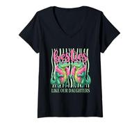 Mujer Divertidas Mejores Amigas de caimanes como Las Amigas mamás de Nuestras Hijas Camiseta Cuello V