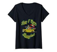 Mujer Divertidas Vacaciones Camping Senderismo RV Camper Beach Trip Camiseta Cuello V