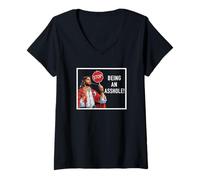 Mujer Divertido Adulto Jesucristo Stop God Be Nice Iglesia Cristiano Camiseta Cuello V
