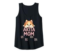 Mujer Divertido Akita Mamá Perro Akita Inu Humor Cita Camiseta sin Mangas