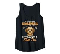 Mujer Divertido cachorro de Shih Tzu, mejor amiga de las niñas, amante de los perros Camiseta sin Mangas