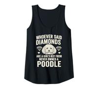 Mujer Divertido caniche, mejor amiga de las niñas, amante de los perros, dueña de mascotas Camiseta sin Mangas