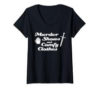 Mujer Divertido Cinéfilo Historias de Detectives Novela Policíaca Camiseta Cuello V