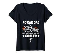 Mujer Divertido Coche RC para papá como un Padre Normal, Pero Mejor el Día del Padre Camiseta Cuello V