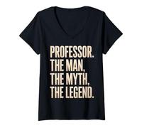 Mujer Divertido Dicho Profesor Hombre Mito Leyenda Profesor Mujeres Hombres Camiseta Cuello V