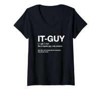 Mujer Divertido Diciendo Chico como Chico Normal Solo más Inteligente Camiseta Cuello V