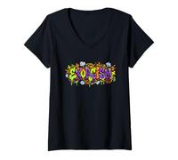 Mujer Divertido discurso de exorcismo con Disfraces de Colores Impresionantes Camiseta Cuello V
