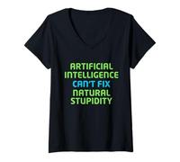 Mujer Divertido diseño de Sarcasmo de Inteligencia Artificial AI - Humor Camiseta Cuello V