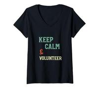 Mujer Divertido diseño de Voluntarios, Clase de liderazgo, Club de Servicio Camiseta Cuello V