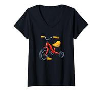 Mujer Divertido Disfraz de triciclos para niños Camiseta Cuello V