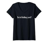 Mujer Divertido es viernes pero cuenta regresiva de fin de semana Camiseta Cuello V