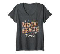 Mujer Divertido escuadrón de escuelas de enfermería psiquiátrica de Salud Mental Camiseta Cuello V