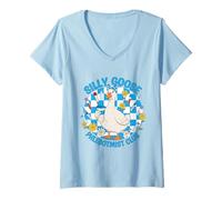 Mujer Divertido flebotomista Tonto Ganso Amante del café Enfermera Humor Camiseta Cuello V