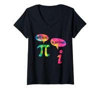 Mujer Divertido Get Real Be Racional Sarcástico Pi Maestro de Matemáticas Geek Camiseta Cuello V