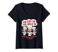 Mujer Divertido Go Cry In The Walk Chef Cocina Humor Diciendo Mujeres Yo Camiseta Cuello V