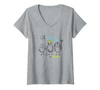 Mujer Divertido Golf Humor Buenos Tiempos, Malos Swings, sin remordimientos Camiseta Cuello V