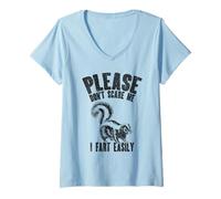 Mujer Divertido Humor sarcástico Pedo Broma para papá Barbacoa Camiseta Cuello V