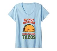 Mujer Divertido introvertido no Molestar a Menos Que tengas Tacos Camiseta Cuello V
