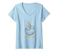 Mujer Divertido Juego de Palabras de Golf Par-tee Time Camiseta Cuello V