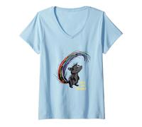 Mujer Divertido Juego de Palabras LGBTQ+ huele a Confianza Camiseta Cuello V