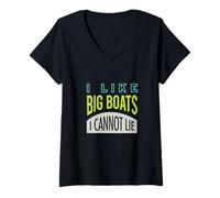 Mujer Divertido Juego de Palabras para navegantes y Marineros Camiseta Cuello V