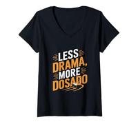 Mujer Divertido Line Dancing Menos Drama Más Dosado Line Dance Camiseta Cuello V