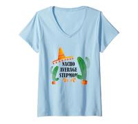 Mujer Divertido Madrastra Humor Nacho Promedio Madrastra Madrastra Camiseta Cuello V