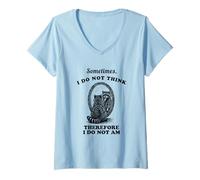 Mujer Divertido Mapache a Veces no Creo Que Sea Humor gráfico Vintage Camiseta Cuello V