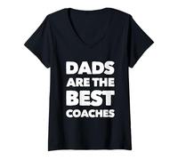 Mujer Divertido Mejor Papá Entrenador Deportes Amante Papás Entrenadores Atléticos Camiseta Cuello V