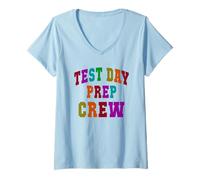 Mujer Divertido Modo Test Day Prep Crew en Stem History Rocks Camiseta Cuello V